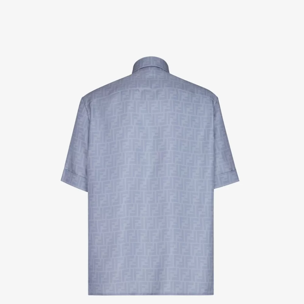 Camicie>Fendi Camicia In Seta Azzurra