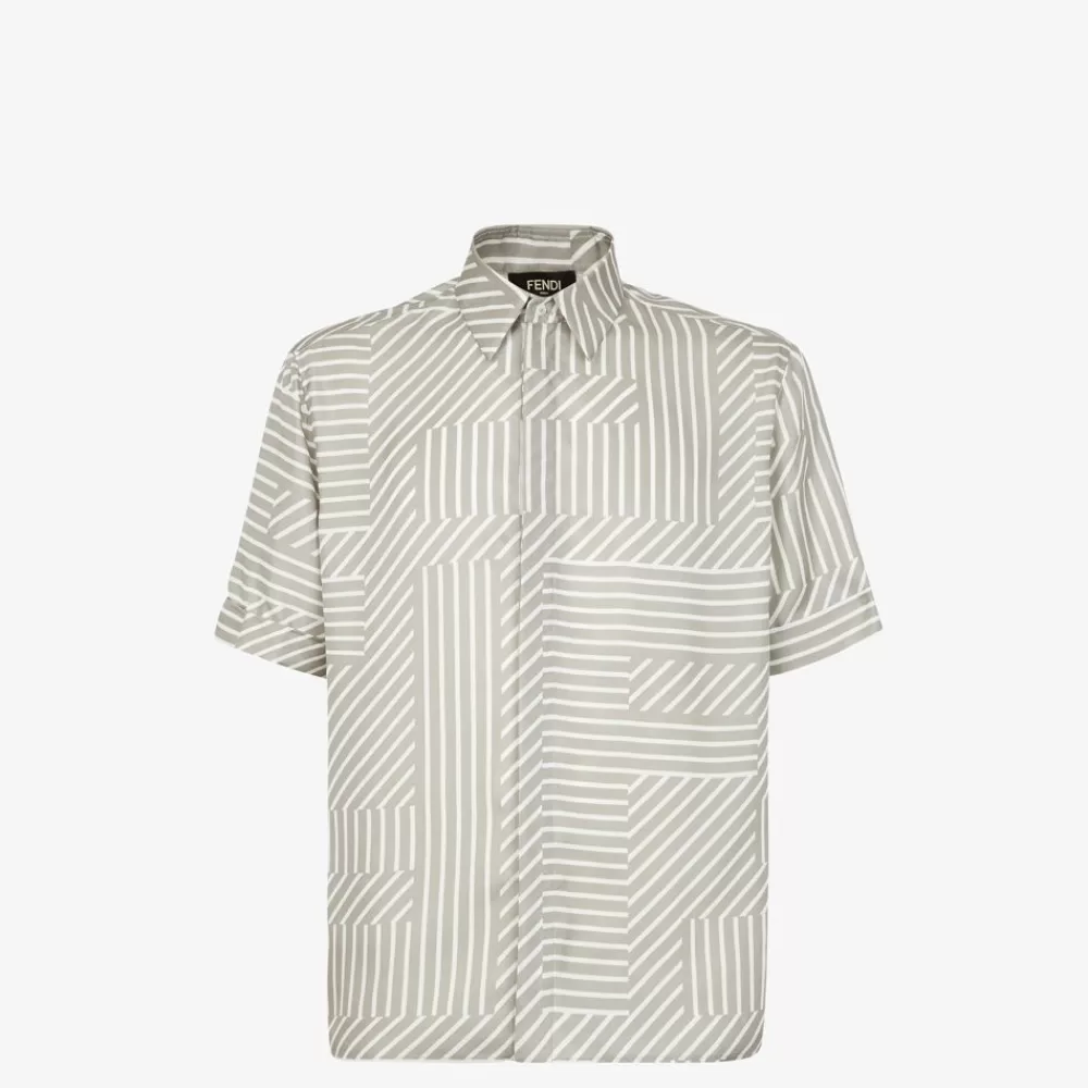 Camicie>Fendi Camicia In Seta Beige