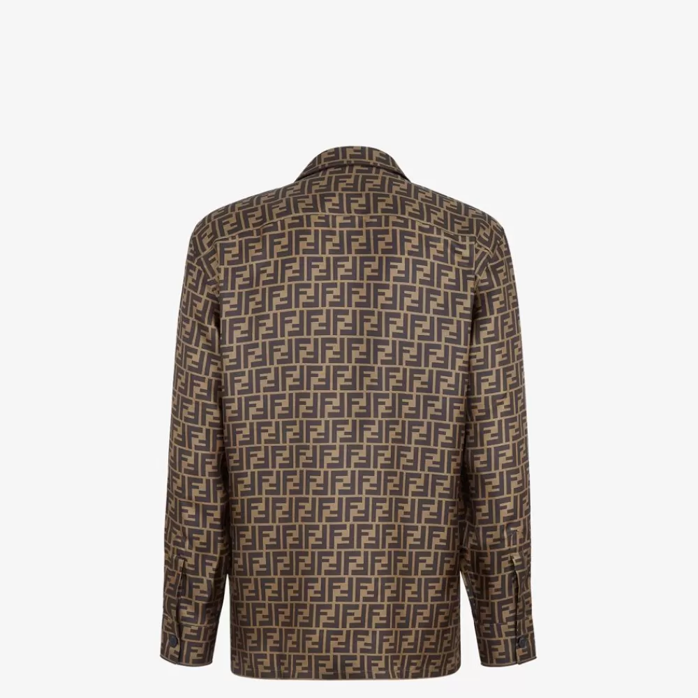 Camicie>Fendi Camicia In Seta Marrone