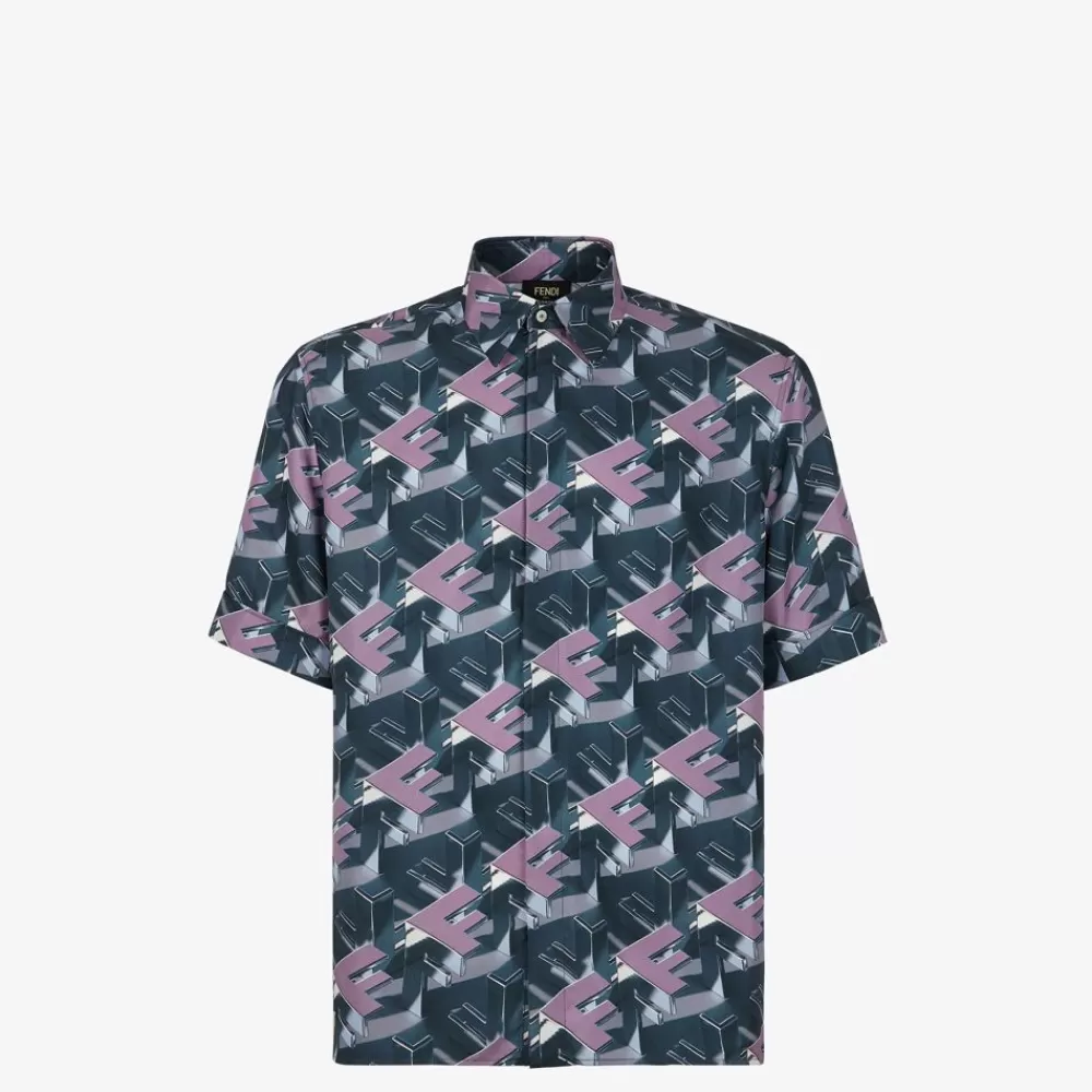 Camicie>Fendi Camicia In Seta Multicolor