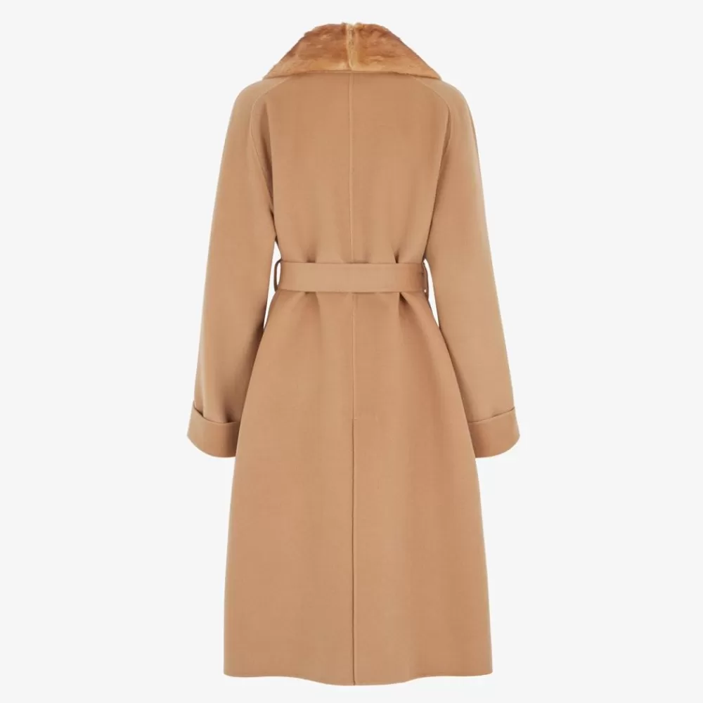 Cappotti E Capispalla>Fendi Cappotto In Cashmere Marrone