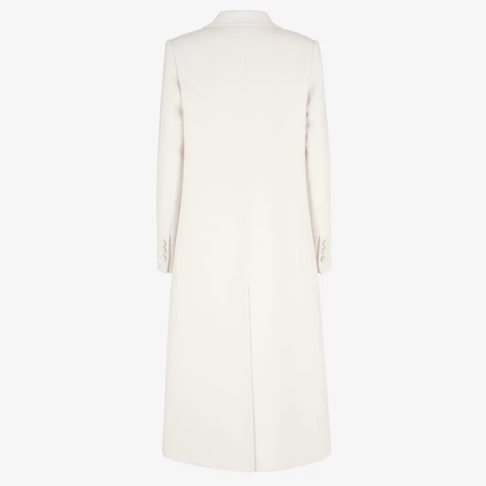 Cappotti E Capispalla>Fendi Cappotto In Lana Bianca