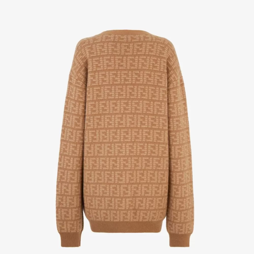 Completi>Fendi Cardigan In Cashmere Marrone