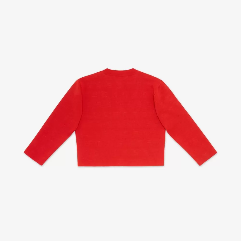 Abbigliamento>Fendi Cardigan Junior In Lana Reversibile