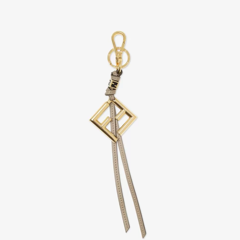 Accessori Tecnologici E Lifestyle>Fendi Charm In Pelle Color Tortora