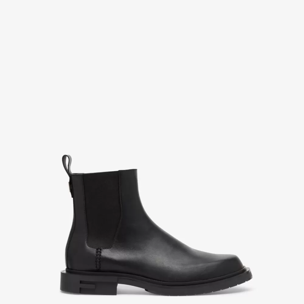 Stivali E Stivaletti>Fendi Chelsea In Pelle Nera