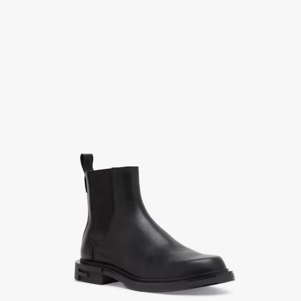 Stivali E Stivaletti>Fendi Chelsea In Pelle Nera