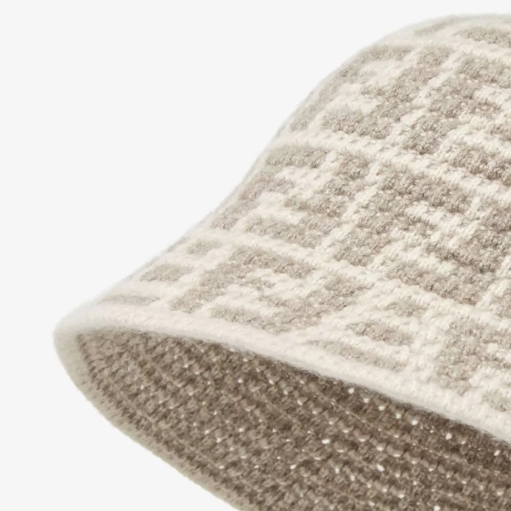 Cappelli E Guanti>Fendi Cloche In Cashmere Tortora