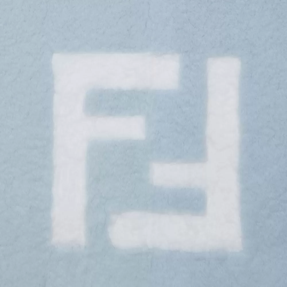 Passeggini E Accessori>Fendi Coperta In Visone Epilato E Maglia Celeste