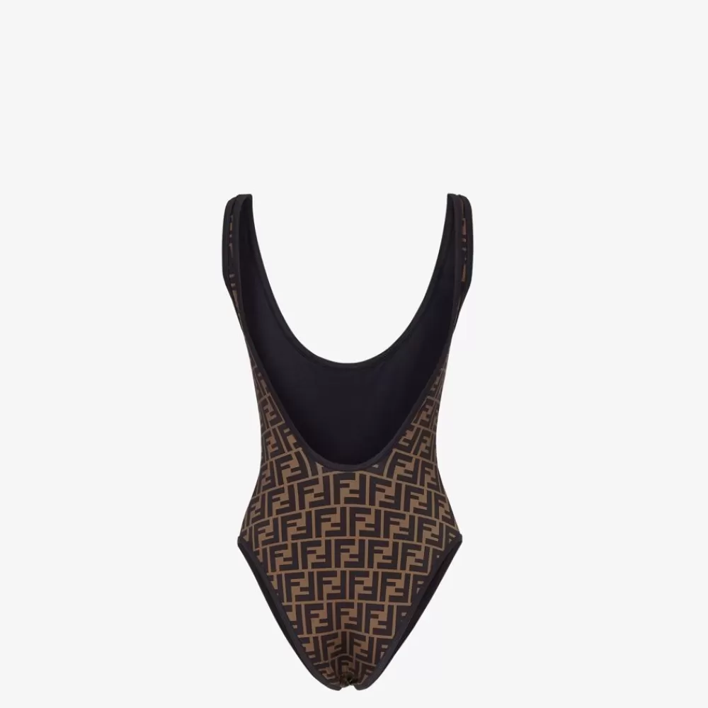 Costumi Da Bagno>Fendi Costume Da Bagno In Lycra® Marrone