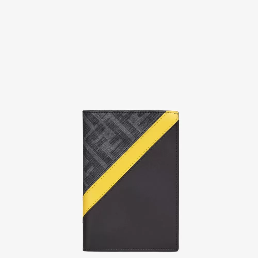 Portacarte>Fendi Cover Per Passaporto In Tessuto Grigio
