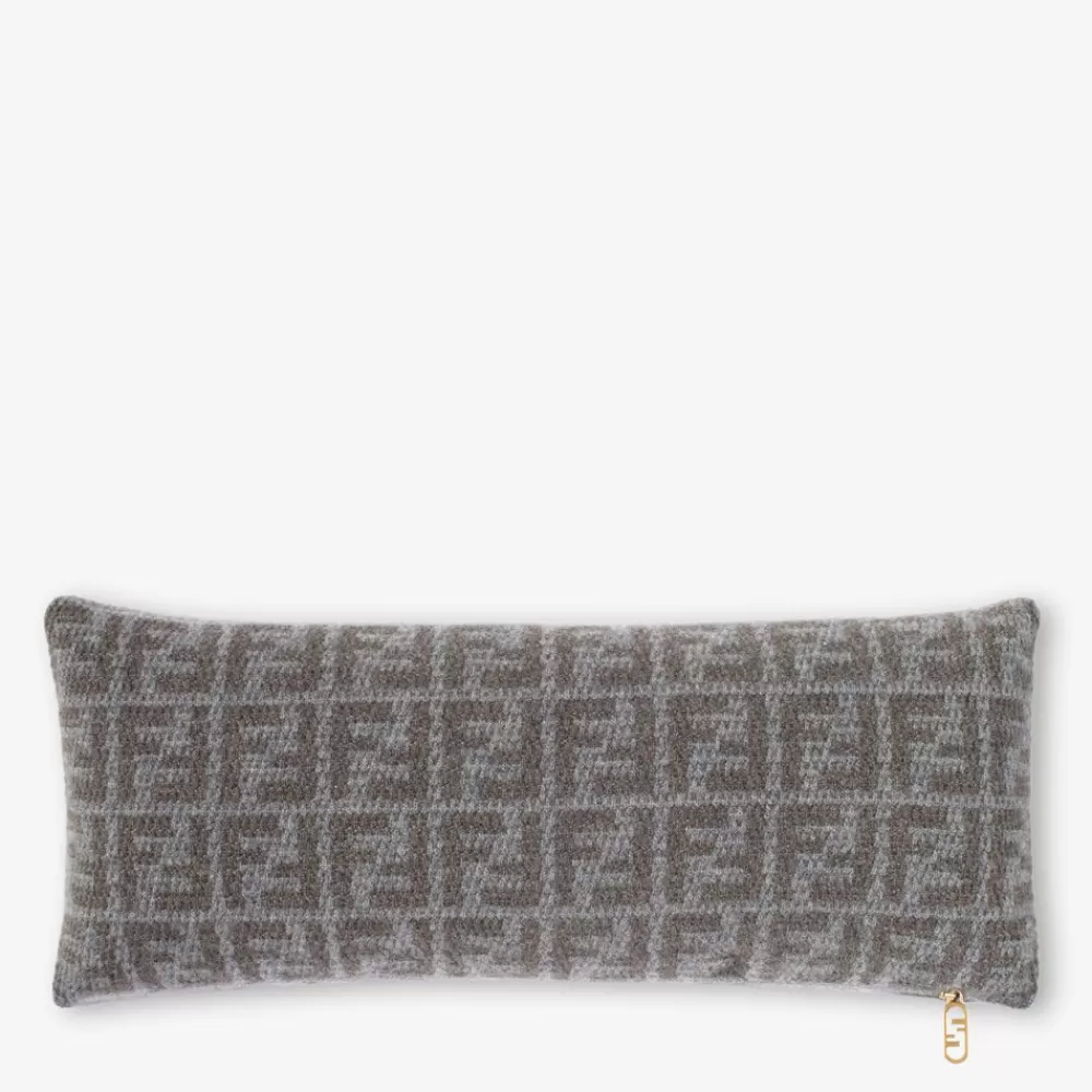 Accessori In Tessuto>Fendi Cuscino In Cashmere Grigio