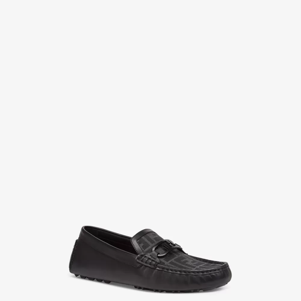 Mocassini>Fendi Driver In Pelle Nera