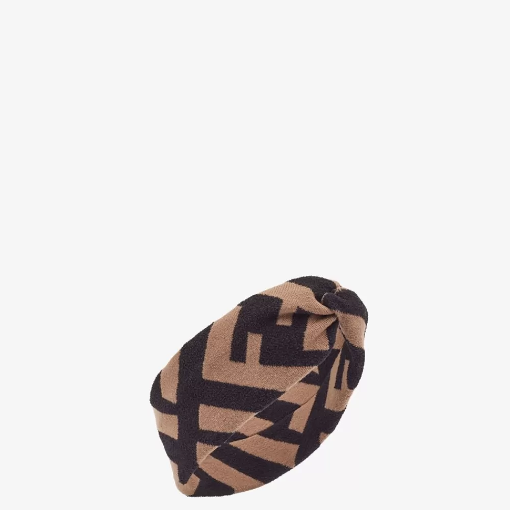 Cappelli E Guanti>Fendi Fascia In Lana E Viscosa Multicolor