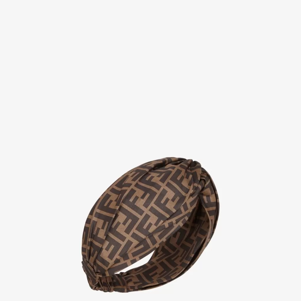 Accessori Per Capelli>Fendi Fascia In Seta Marrone