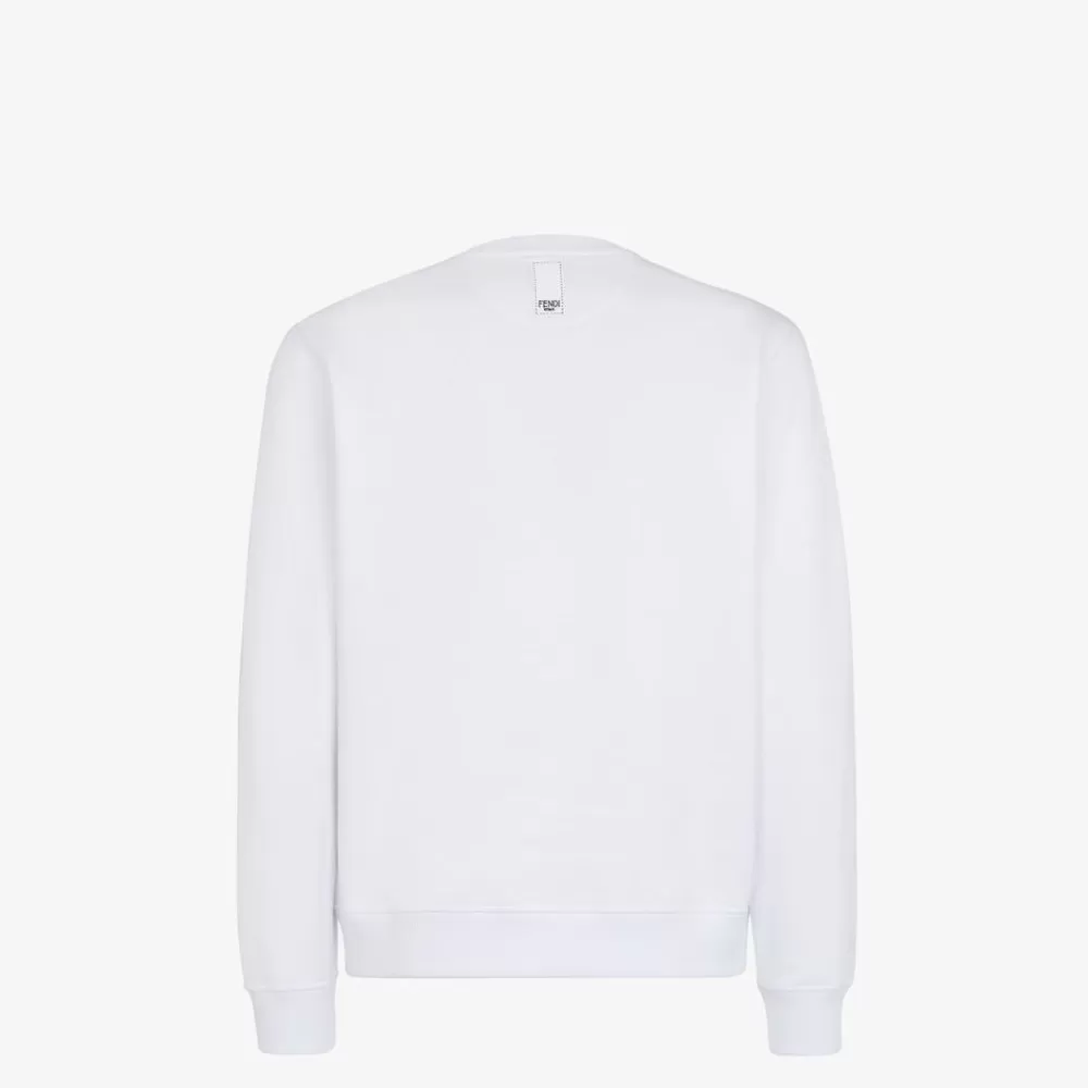 Felpe>Fendi Felpa In Cotone Bianco