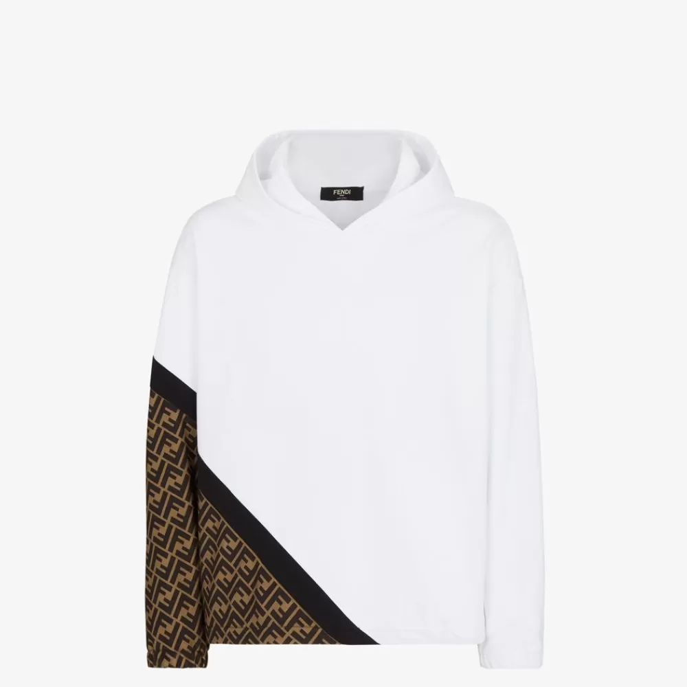 T-Shirt E Felpe>Fendi Felpa In Jersey Bianco