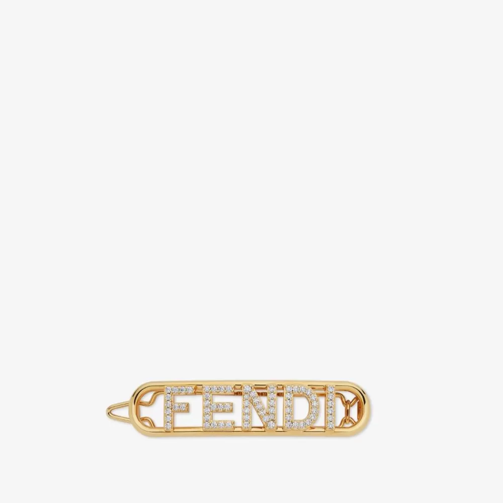Accessori Per Capelli>Fendi Fermaglio Color Oro