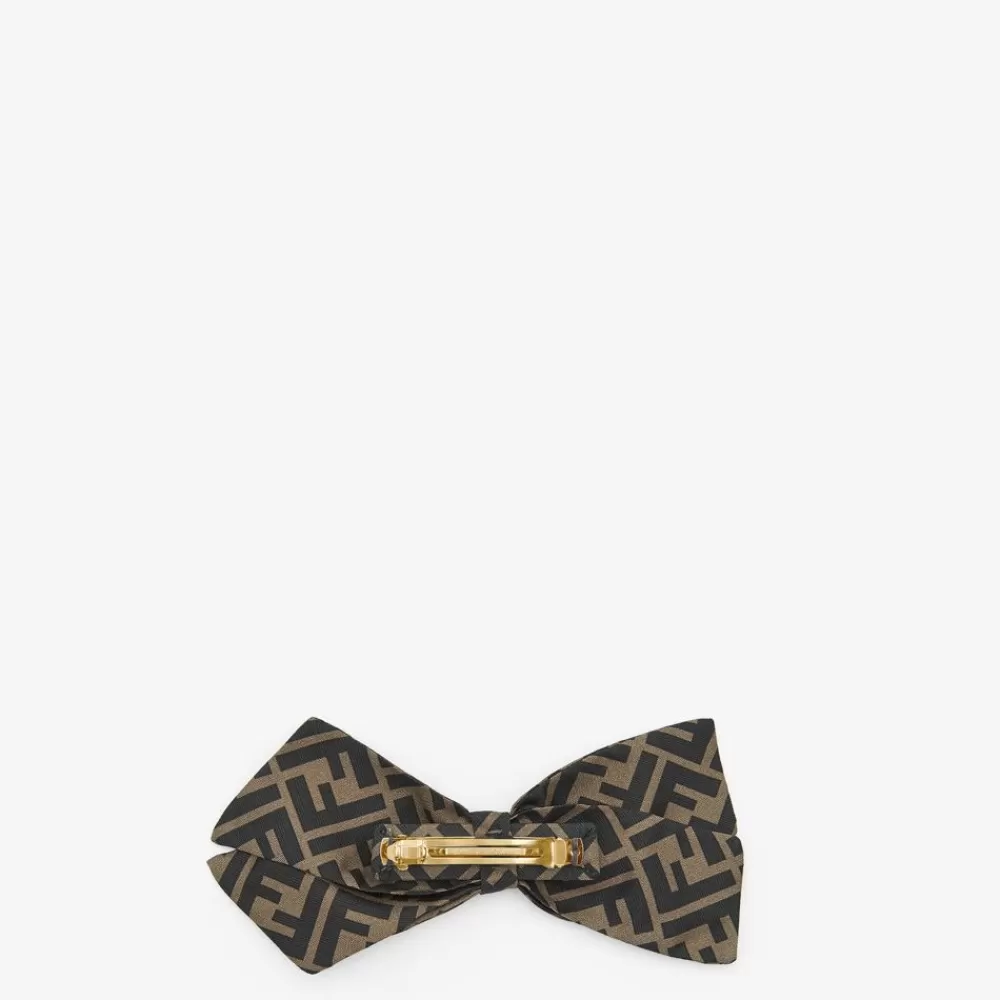 Accessori Per Capelli>Fendi Fermaglio In Twill Marrone