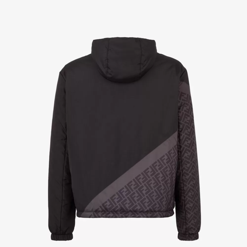 Set Coordinati>Fendi Giacca A Vento In Nylon Nero