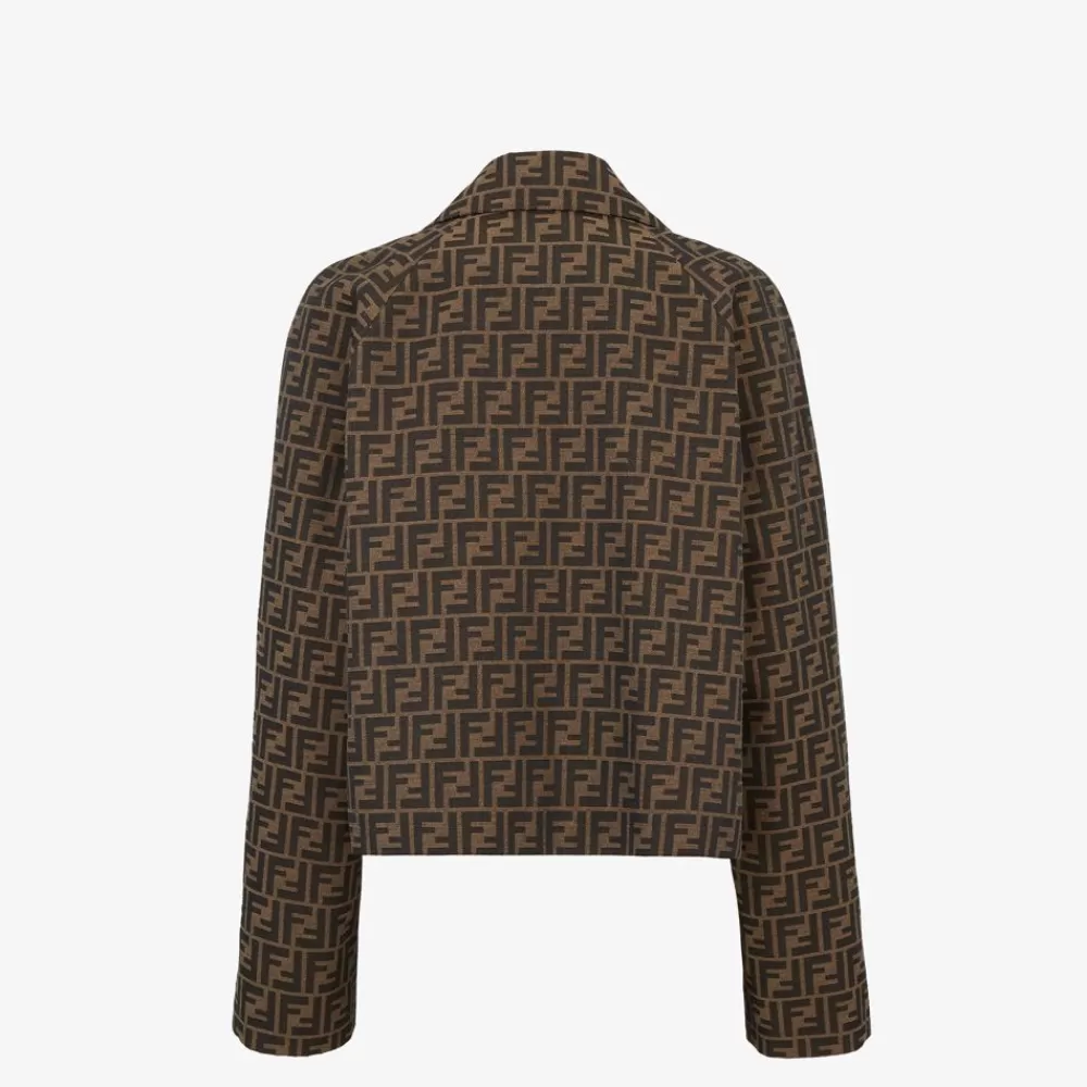Completi>Fendi Giacca In Canvas Ff Marrone