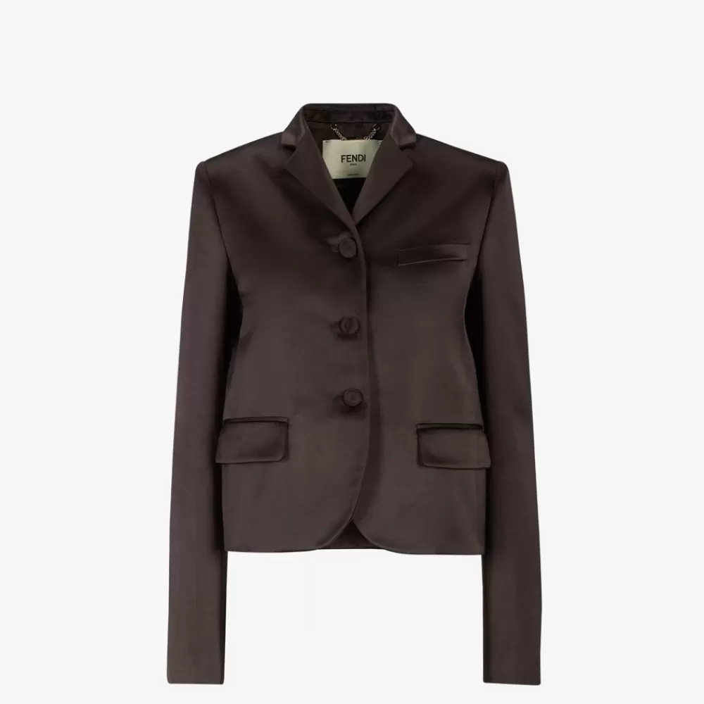 Completi>Fendi Giacca In Duchesse Marrone