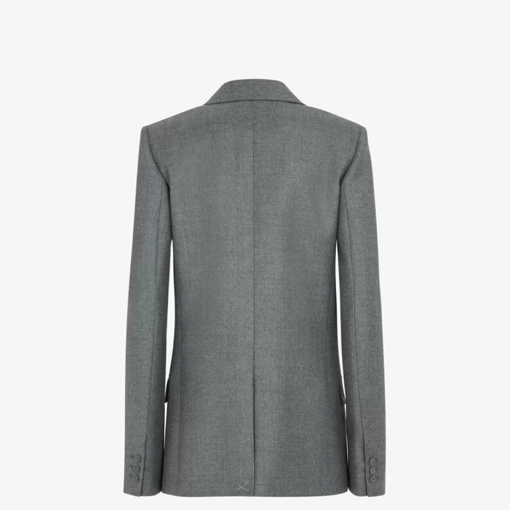 Completi>Fendi Giacca In Lana Grigia