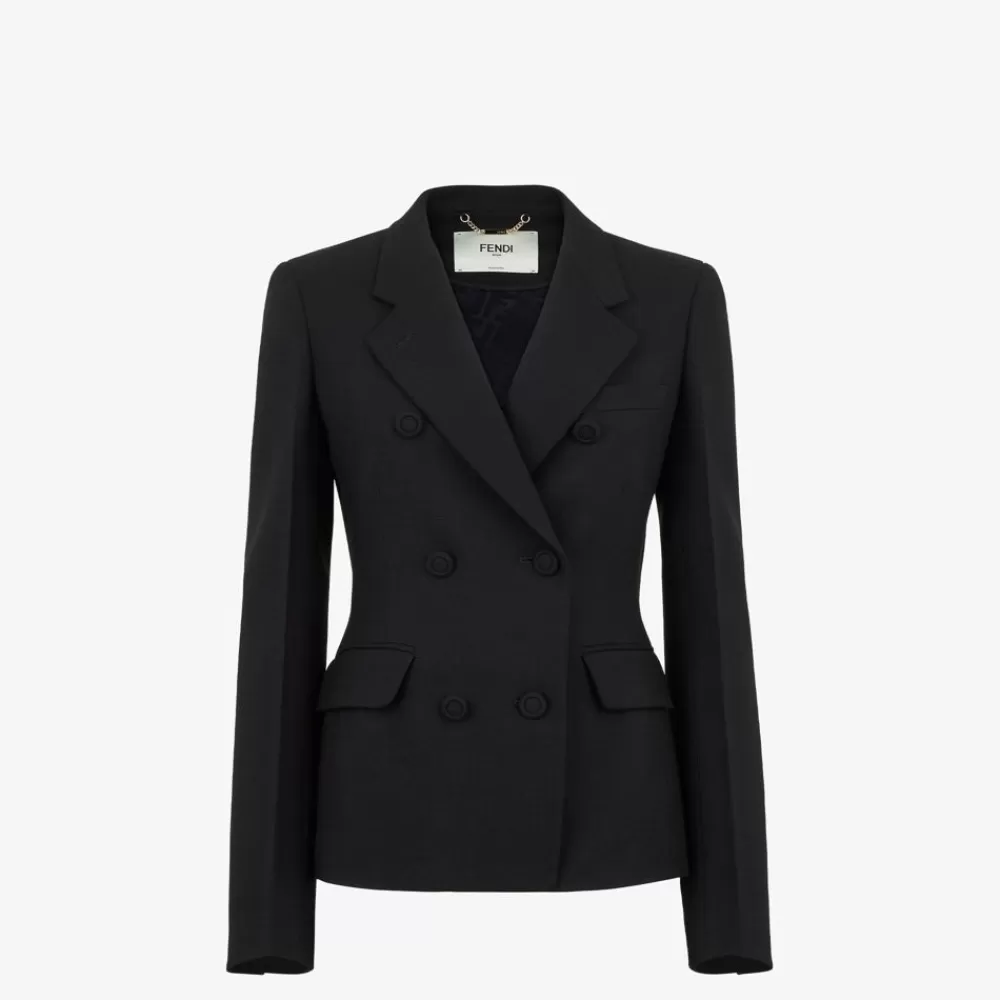 Completi>Fendi Giacca In Lana Nera