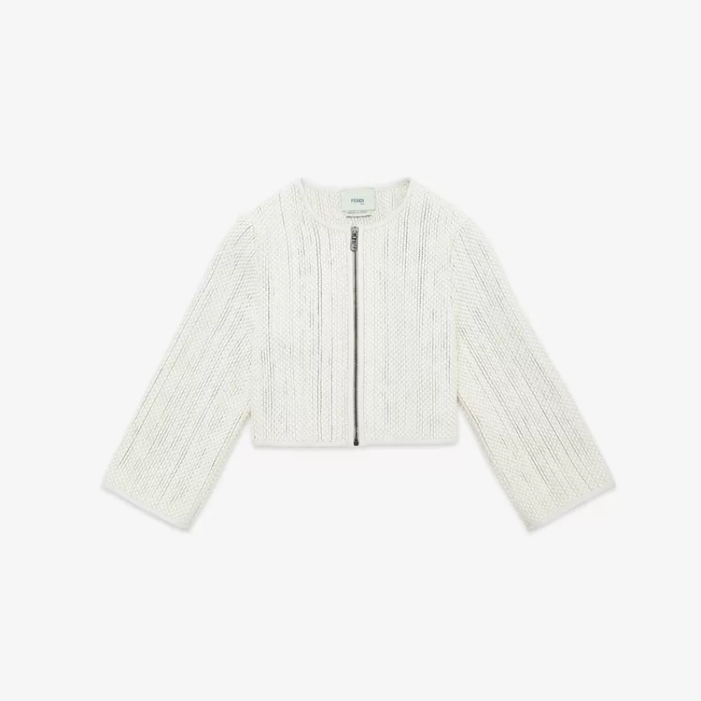 Abbigliamento>Fendi Giacca In Nappa Bianca