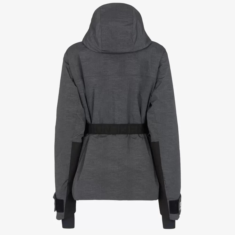 Skiwear>Fendi Giacca In Nylon Grigio