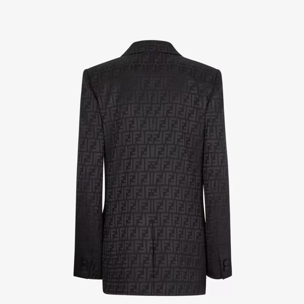Completi>Fendi Giacca In Seta Nera