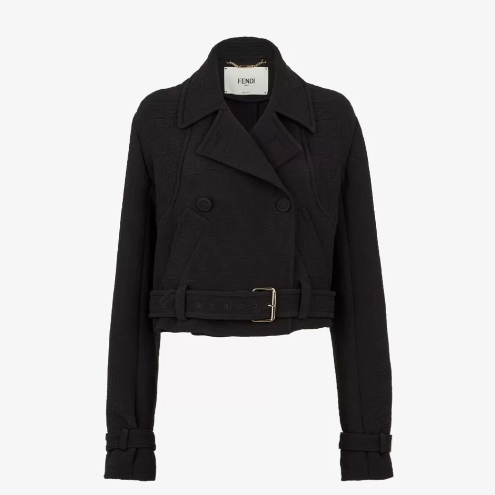 Completi>Fendi Giacca In Tessuto Jacquard Nero