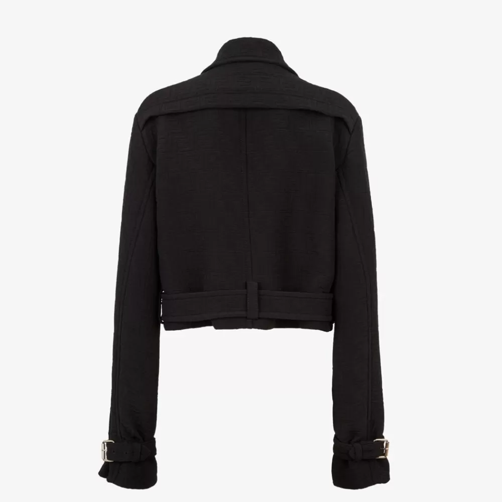 Completi>Fendi Giacca In Tessuto Jacquard Nero