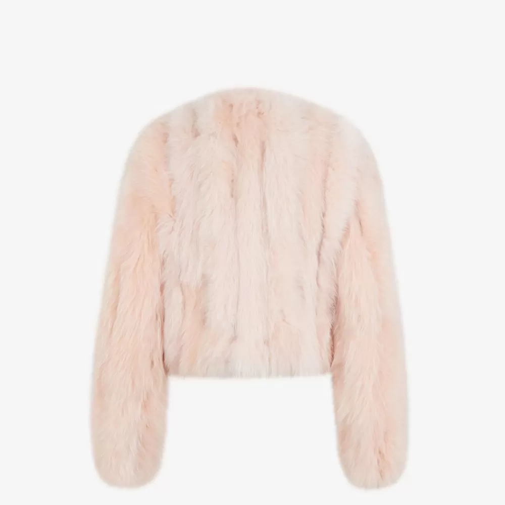 Cappotti E Capispalla>Fendi Giubbotto In Volpe Rosa