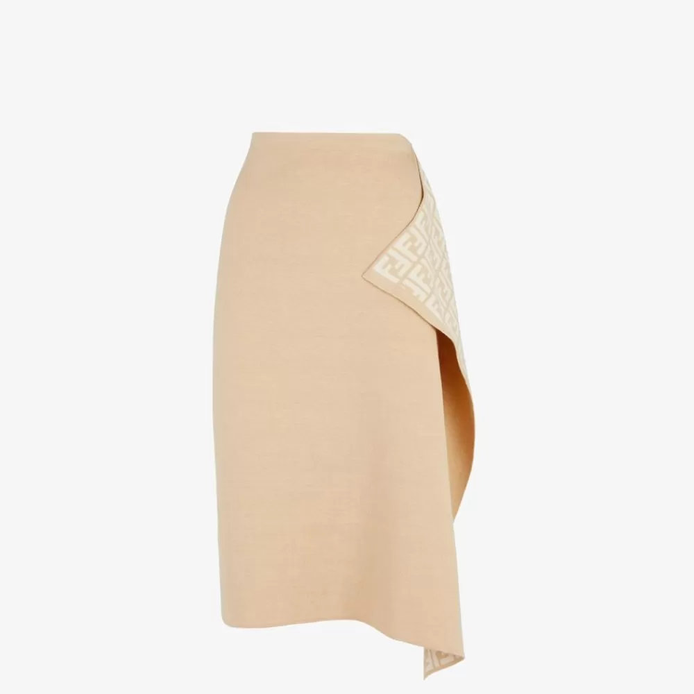 Completi>Fendi Gonna In Lana Beige