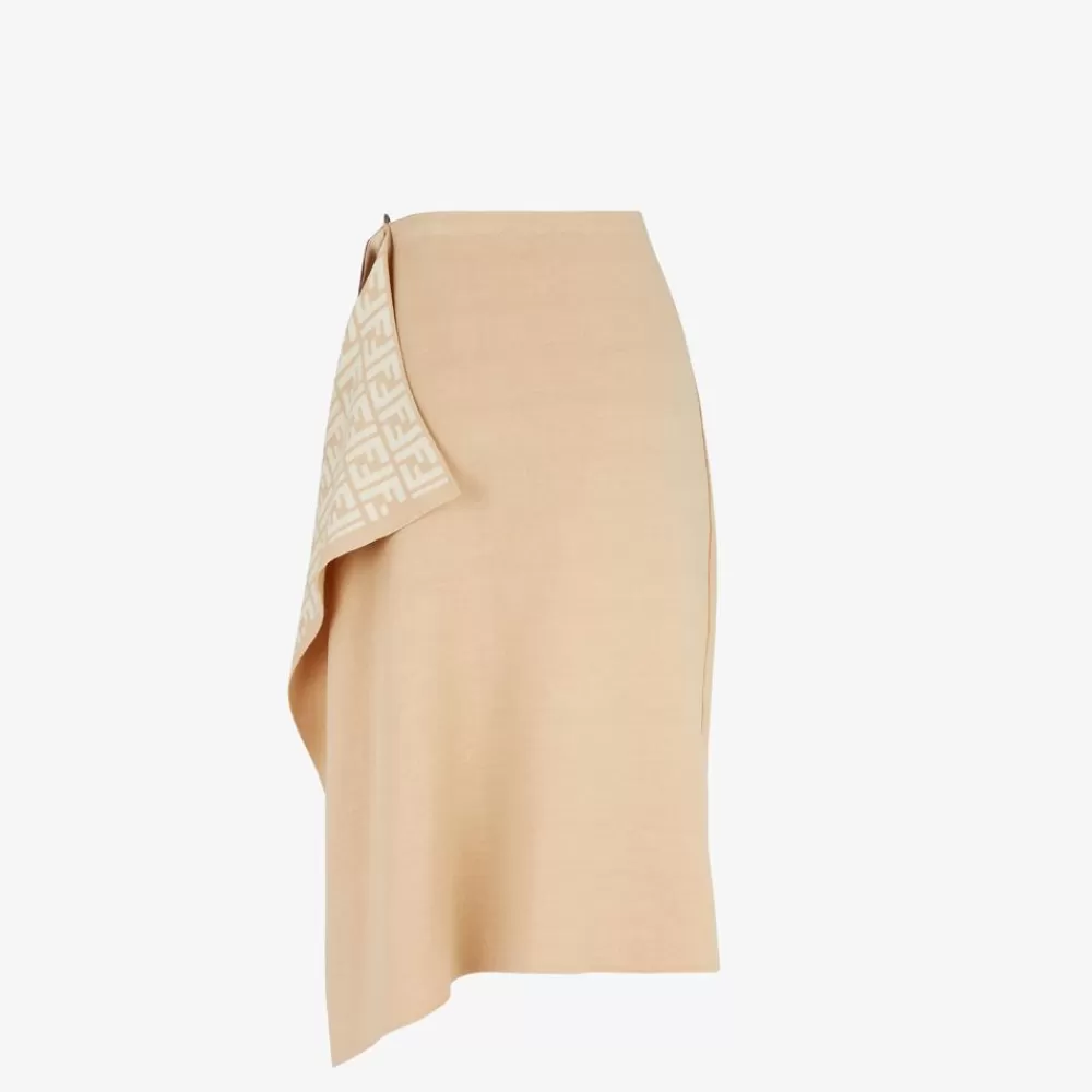 Completi>Fendi Gonna In Lana Beige