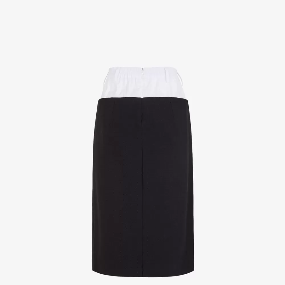 Gonne>Fendi Gonna In Lana Nera