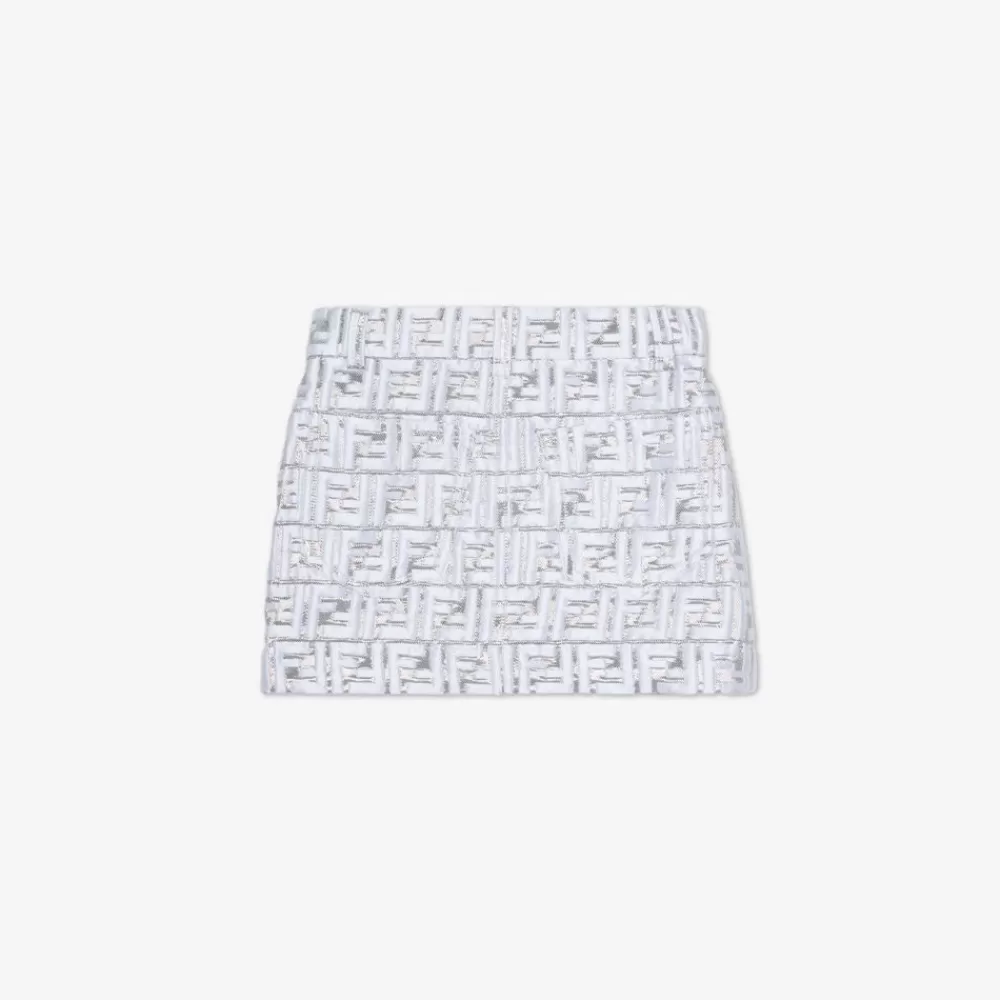 Abbigliamento>Fendi Gonna Junior In Jacquard Argento