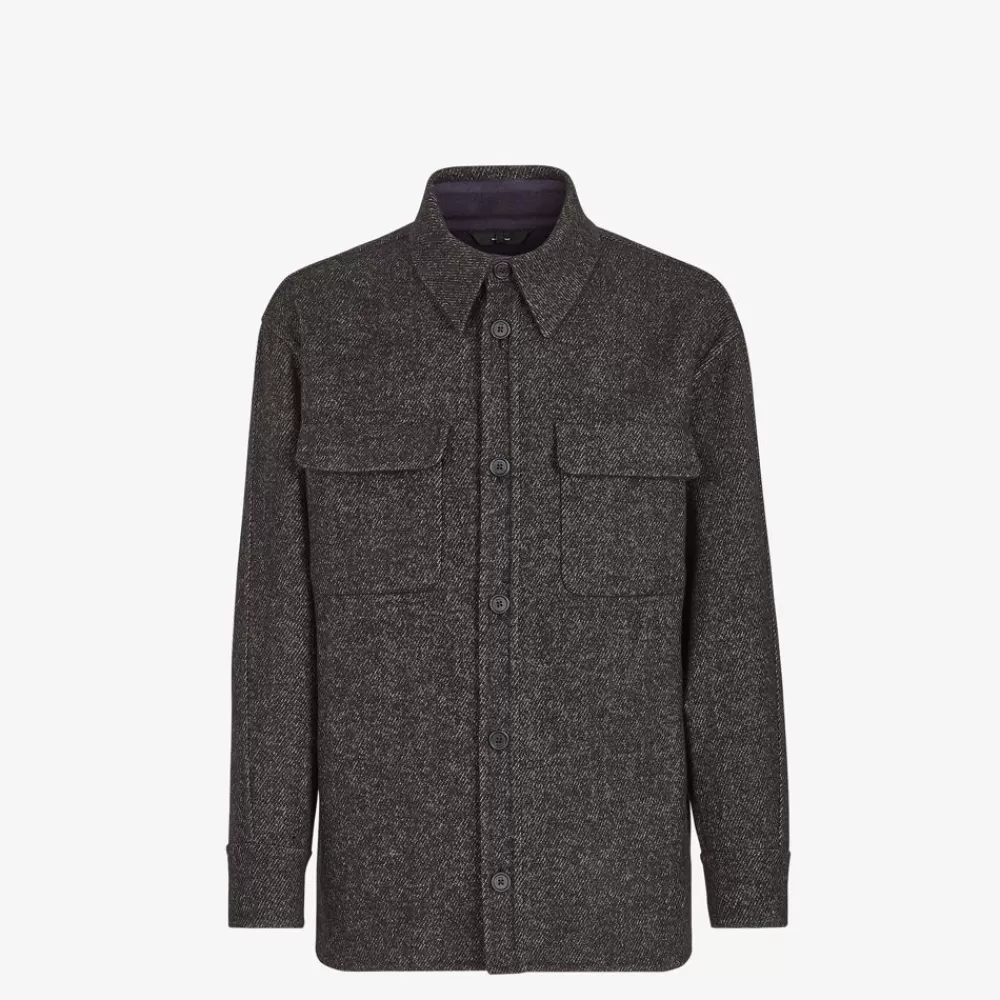 Giacche>Fendi Go-To Jacket In Lana Grigia