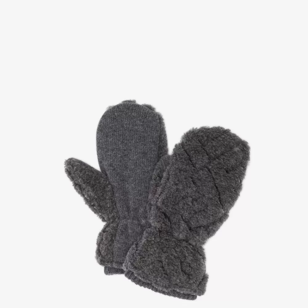 Cappelli E Guanti>Fendi Guanti In Lana Grigio Scuro