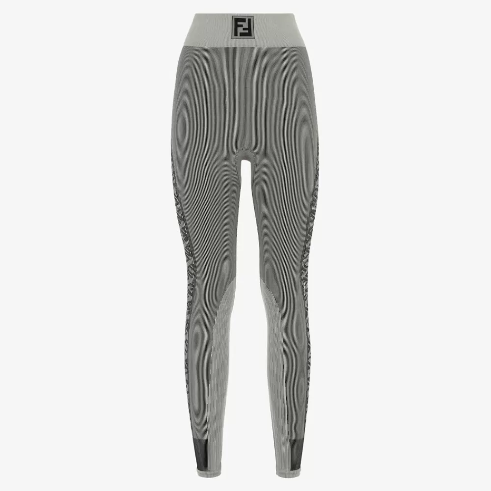 Skiwear>Fendi Leggings In Tessuto Tecnico Grigio