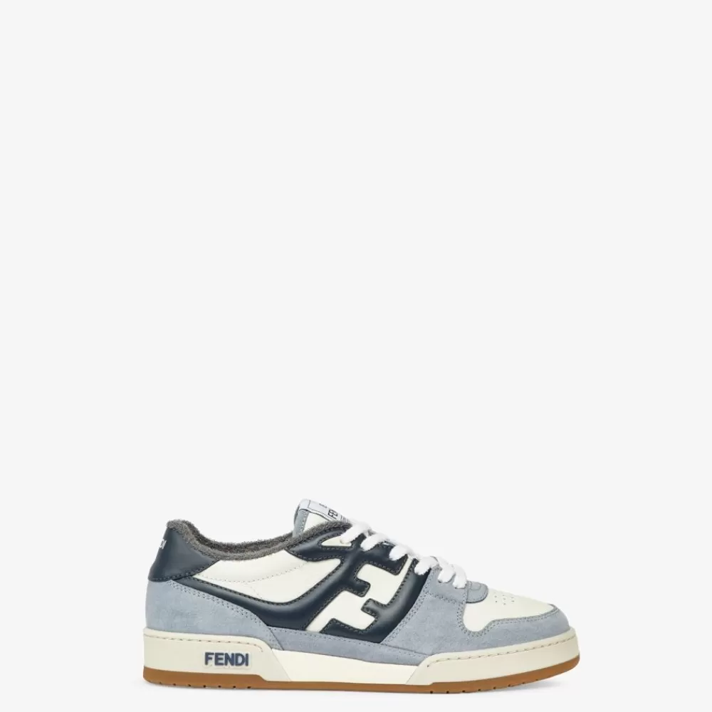 Sneakers>Fendi Low Top In Suede Azzurro