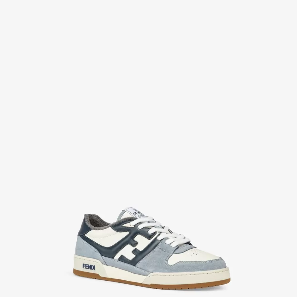 Sneakers>Fendi Low Top In Suede Azzurro