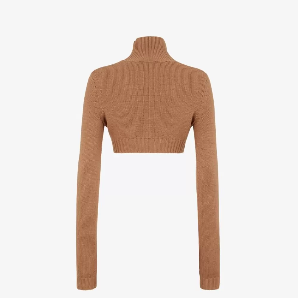 Maglieria>Fendi Maglia In Cashmere Marrone