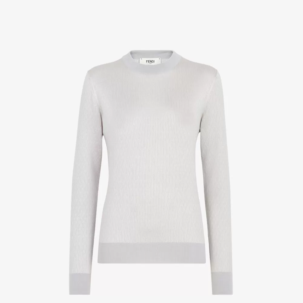 Maglieria>Fendi Maglia In Lana E Viscosa Beige