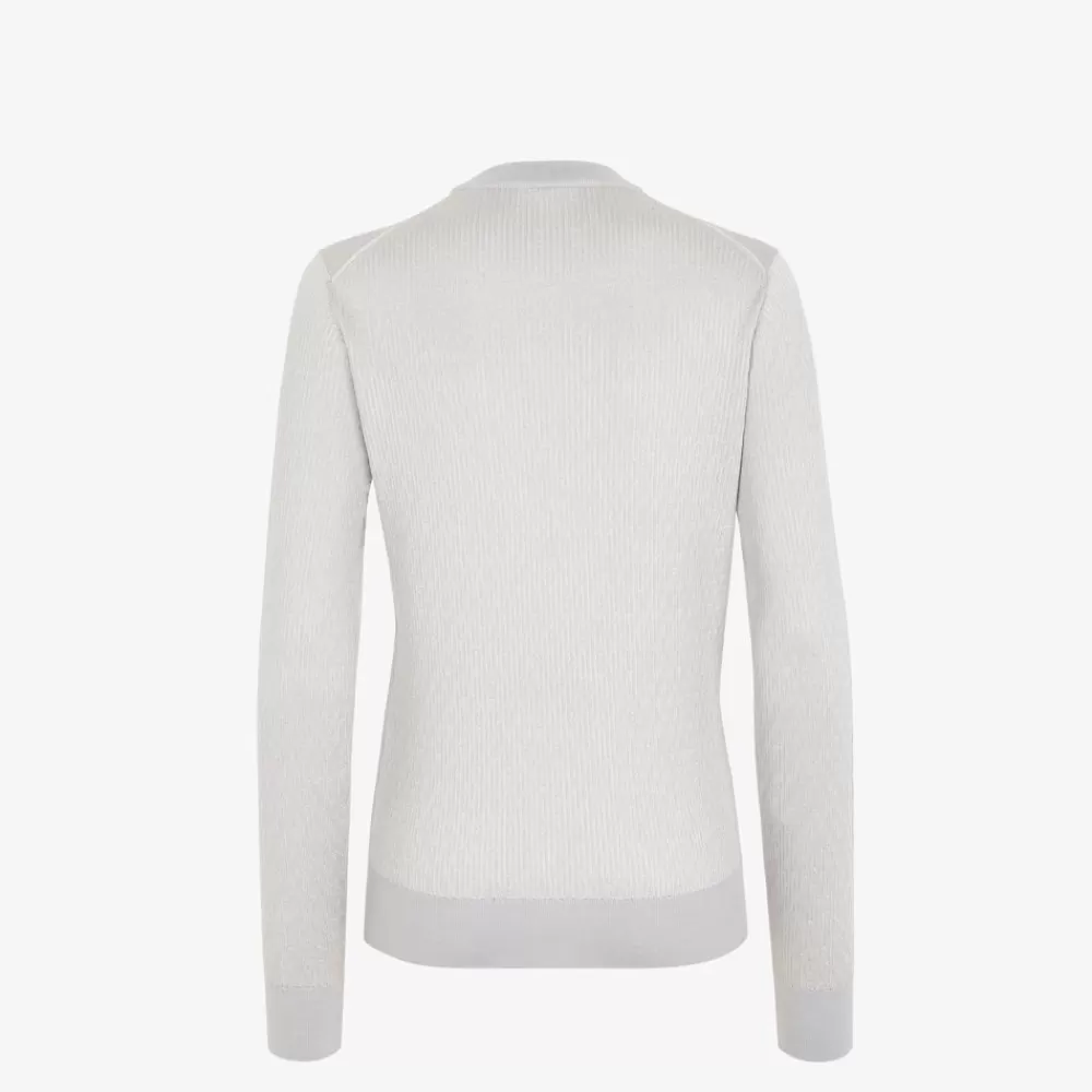 Maglieria>Fendi Maglia In Lana E Viscosa Beige