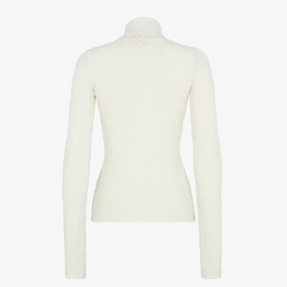 Maglieria>Fendi Maglia In Viscosa Bianca