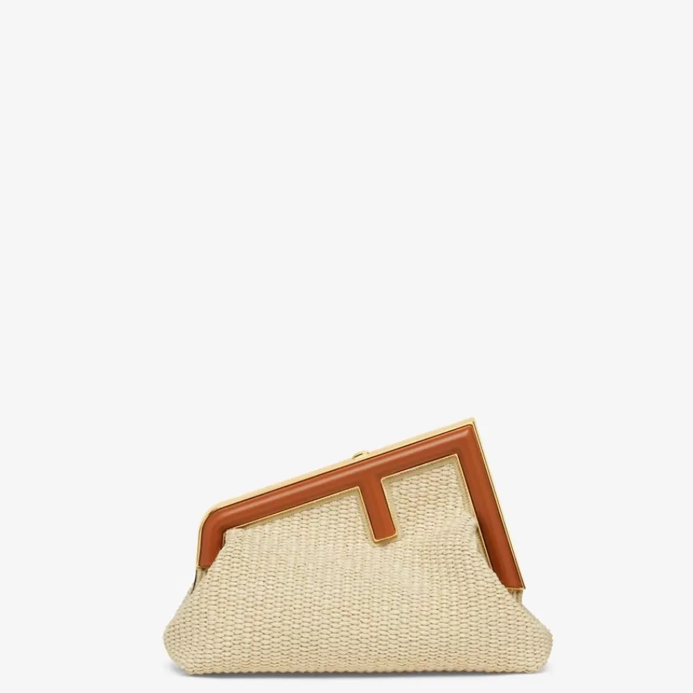 Borse Mini>Fendi Mini Borsa In Paglia Naturale