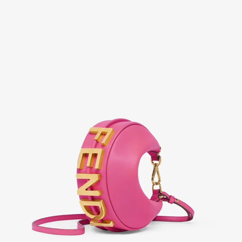 Borse Hobo>Fendi Minibag In Pelle Fucsia