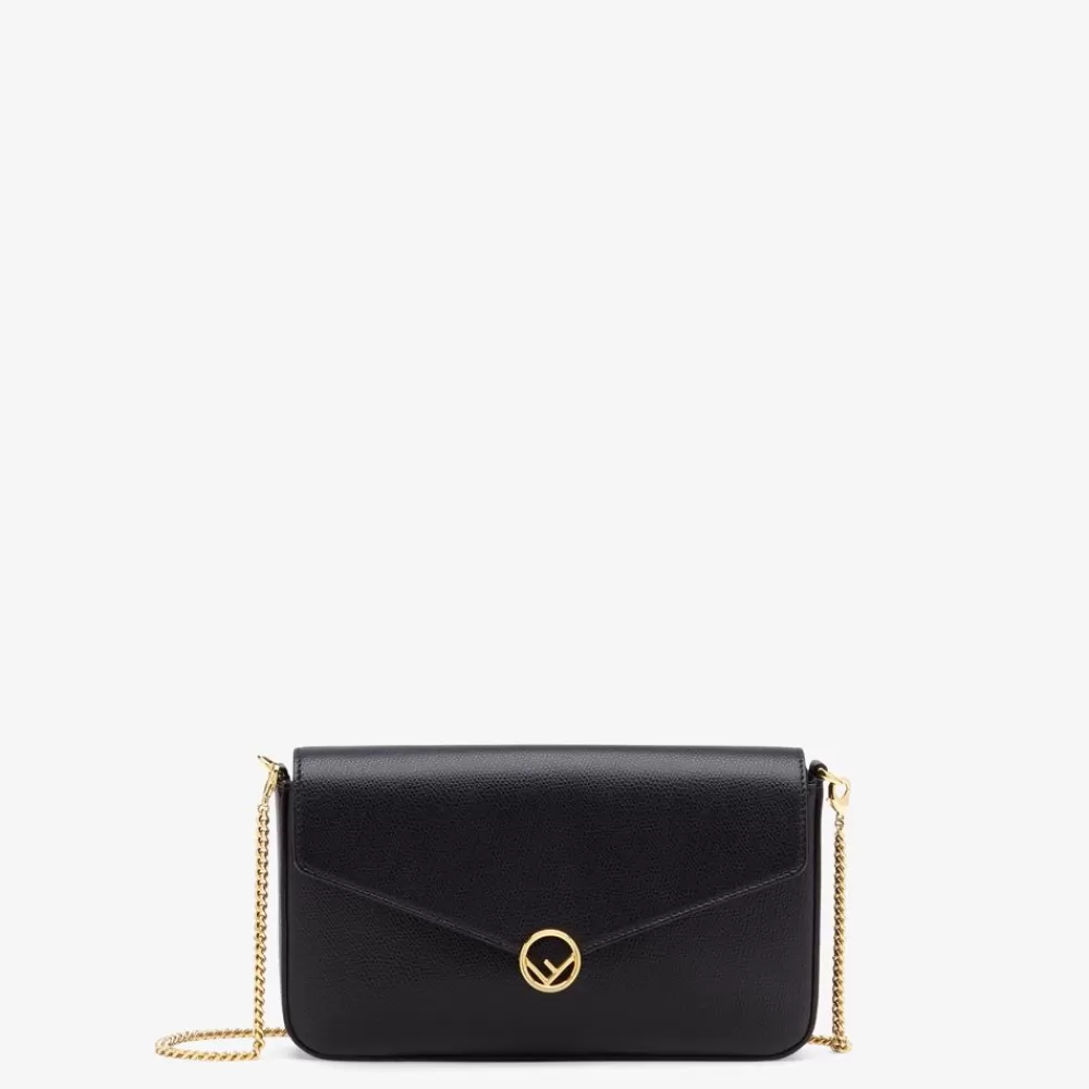 Portafogli Con Catena>Fendi Minibag In Pelle Nera
